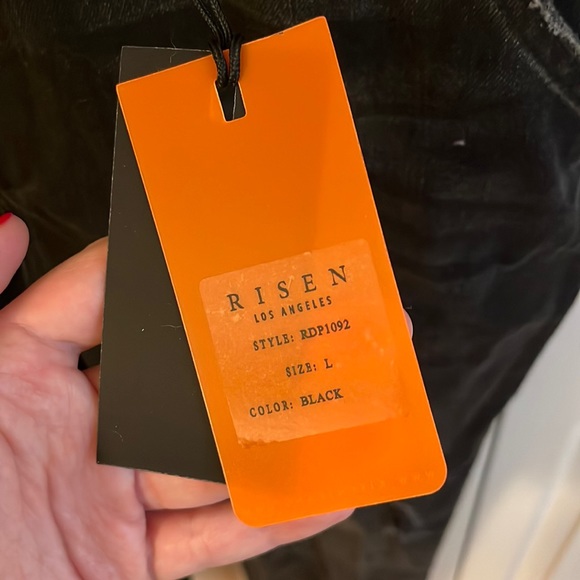 Black denim overalls - Picture 5 of 6